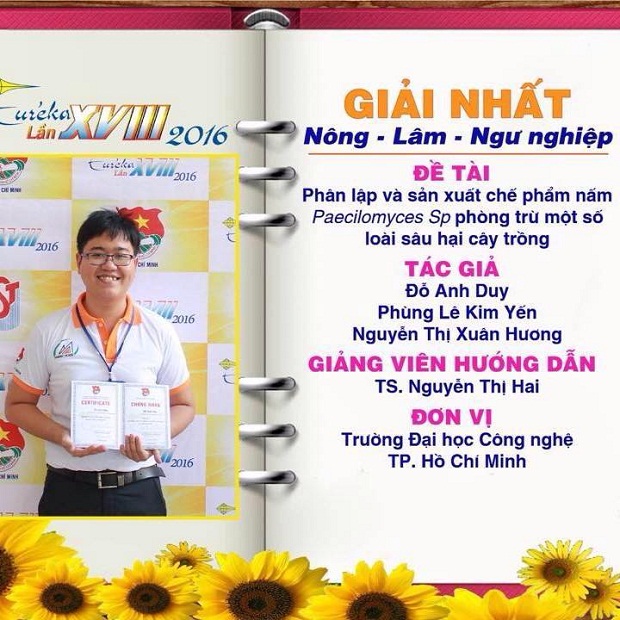Sinh viên Công nghệ sinh học HUTECH giành học bổng Thạc sĩ toàn phần tại Đại học Y khoa Đài Loan